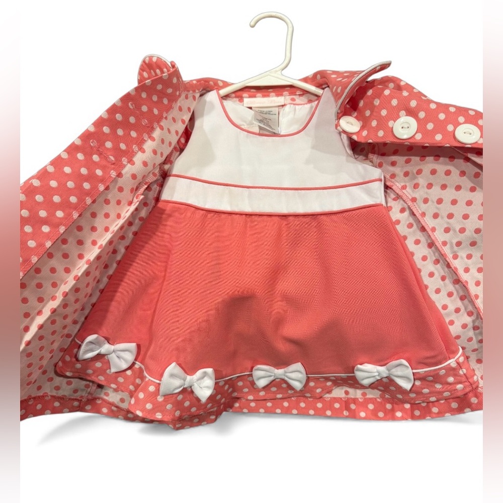Set of Three Girls' Holiday Dresses in Pink and White - Picture 2 of 7